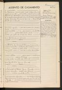 Registo de casamento n.º 900: Leandro Correia de Gouveia c.c. Maria Aldora Freitas Gomes Perneta