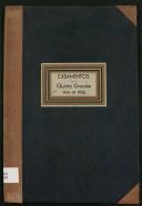 Livro (cópia) de registo de casamentos da Quinta Grande do ano de 1894