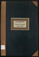 Livro (cópia) de registo de casamentos da Quinta Grande do ano de 1906