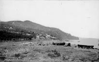 Vista oeste/este da praia do Funchal e praça Académica (atual campo Almirante Reis), Freguesia de Santa Maria Maior