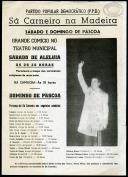Panfleto do PPD para comício, na Camacha, com Sá Carneiro