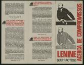 Folheto com extractos de Lenine