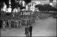Desfile da Legião Portuguesa, na avenida Arriaga, durante as comemorações do 1º de Dezembro, Freguesia da Sé, Concelho do Funchal