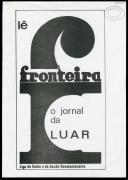 Panfleto de publicidade ao jornal "Fronteira" da LUAR