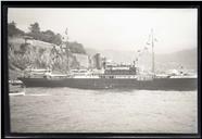 Barco a vapor no porto do Funchal, Freguesia de São Pedro (atual Freguesia da Sé), Concelho do Funchal