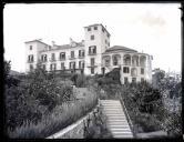 Fachada sul e jardins do Reid's New Hotel (atual Belmond Reid's Palace), Freguesia de São Martinho, Concelho do Funchal