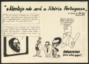 Cartoon "o Alentejo não será a Sibéria portuguesa" com citações de Mário Soares