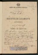 Registo de casamentos do Porto Santo do ano de 1927 (n.º 1 a 10)
