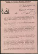 Panfleto da FEML de propaganda na Faculdade de Ciências de Lisboa