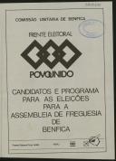 Caderno informativo da Comissão Unitária de Benfica da FEPU