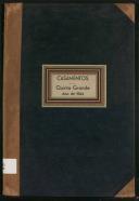 Livro (cópia) de registo de casamentos da Quinta Grande do ano de 1910