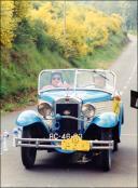 Automóvel Austin Bantan (1933) do piloto João Cristóvão, na prova de arranque e travagem do 5.º Raid Diário de Notícias, na Estrada Florestal das Carreiras, Freguesia da Camacha, Concelho de Santa Cruz