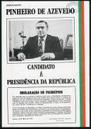 Panfleto de apoio à candidatura de Pinheiro de Azevedo