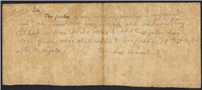 Nota assinada por "Countess Kassenbuch" relativa ao estado de saúde de uma pessoa, nomeadamente a sua pulsação e febre 