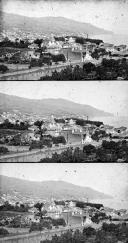 Vista da cidade e baía do Funchal a partir do hospício Princesa D. Maria Amélia, Freguesia de São Pedro (atual Freguesia da Sé)