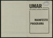 Manifesto-programa da União das Mulheres Antifascistas e Revolucionárias (UMAR)