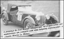 Automóvel Aston Martin Le Mans de José Manuel Albuquerque, inscrito no 3.º Raid Diário de Notícias, fotografado em local não identificado