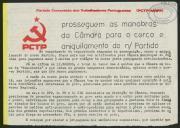 Nota do PCTP/MRPP - Madeira sobre a campanha de perseguição ao partido