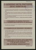 Panfleto do PCP contra o governo de Mota Pinto