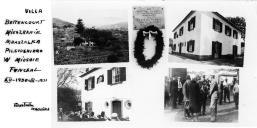 Bilhete postal composto por cinco imagens que retratam a visita do Marechal Józef Pilusdski à ilha da Madeira