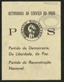 Pequenos panfletos de propaganda política do PS