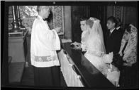 Cerimónia de casamento de Jaime Lima Lucas e Mariete de Jesus de Gouveia Lucas na igreja de São Pedro, Freguesia de São Pedro, Concelho do Funchal 