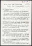 Documento da LUAR "Pela revolução socialista"