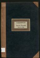 Livro (cópia) de registo de casamentos da Quinta Grande do ano de 1900