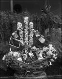 "Corbeille" de flores oferecida ao príncipe de Gales por ocasião da sua visita à Madeira 