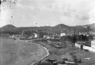 Vista litoral da cidade do Funchal a partir da praia do Socorro, Freguesia de Santa Maria Maior, Concelho do Funchal