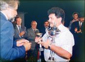 Entrega de troféu a Wooter Teerling, vencedor do 4.º Raid Diário de Notícias na categoria de veterano, no jantar de encerramento na Quinta Lido Sol, Freguesia de São Martinho, Concelho do Funchal