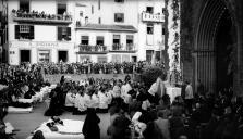 Missa dos doentes no adro da Sé, durante a visita da imagem de Nossa Senhora de Fátima, Freguesia da Sé, Concelho do Funchal