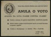 Panfleto de apelo à anulação do voto nas eleições de 1976