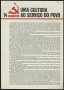 Documento da candidatura operária do MRPP - Madeira