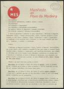 Manifesto do MES ao povo da Madeira