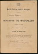 Registo de casamentos do Porto Santo do ano de 1918 (n.º 1 a 9)