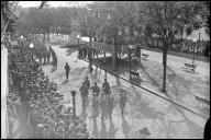 Desfile do Batalhão de Infantaria Independente, n.º 25, na avenida Arriaga, nas comemorações do 28 de Maio, Freguesia da Sé, Concelho do Funchal