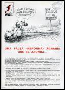 Propaganda do PPD, com cartoon, sobre a lei das expropriações