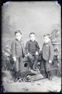 Retrato de três meninos, filhos do Sr. Pimenta (corpo inteiro)
