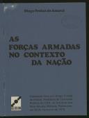 Caderno com exposição por Freitas do Amaral sobre as forças armadas