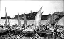 Barcos de pesca varados na praia da vila, Freguesia e Concelho de Câmara de Lobos