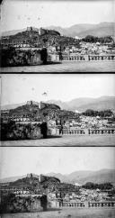 Panorâmica do forte de São João Baptista, no pico dos Frias, Freguesia de São Pedro, Concelho do Funchal, obtida a partir do hospício Princesa D. Maria Amélia
