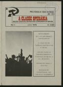 Boletim N.º 98 "A classe operária" do Partido Comunista do Brasil