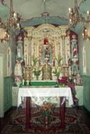 Altar da capela de Santa Rita de Cássia, sítio do Areeiro, Freguesia de São Martinho, Concelho do Funchal
