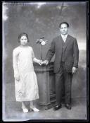 Retrato de Agostinho da Silva Serrado com sua esposa (corpo inteiro)