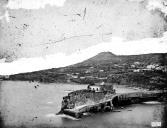 Vista do forte de São José, no molhe da Pontinha, a partir do ilhéu de Nossa Senhora da Conceição, na baía do Funchal