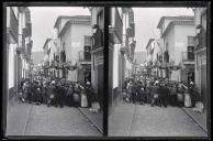 Procissão do Enterro do Senhor (procissão de Sexta-feira Santa) na rua da carreira, Freguesia da Sé, Concelho do Funchal