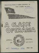 Caderno "A classe operária" N.º 2
