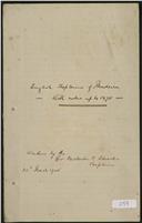 Relato histórico sobre os capelães ingleses da Madeira com informações até 1875, redigido pelo capelão Rev. Bickerton C. Edwards